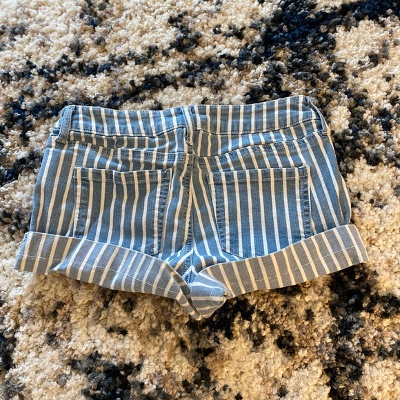 Striped blue Jean shorts. - Picture 2 of 2